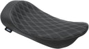 EZ-ON Mount Low-Profile Solo Seat Double Diamond Black / Silver For Harley Davidson FLHR 1340 1997-1998