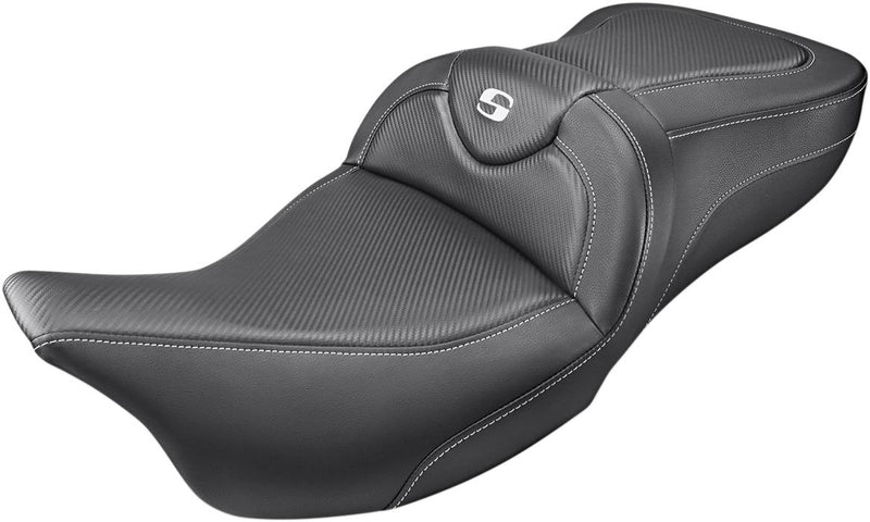 Road Sofa Carbon Fiber Seat Black For Harley Davidson FLHR 1584 2008