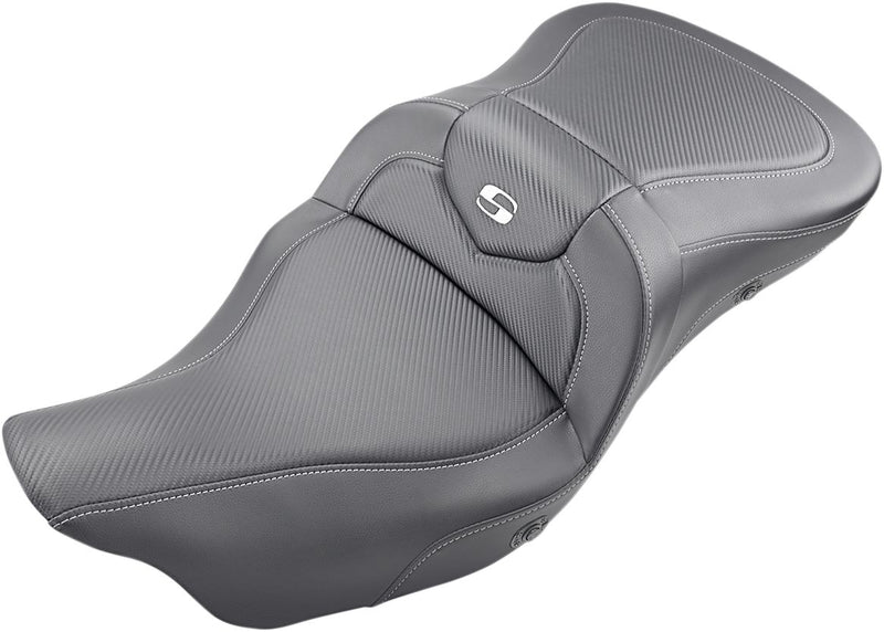 Extended Reach Road Sofa  Seat Black / Silver For Harley Davidson FLTRXST 1923 ABS 2022-2023