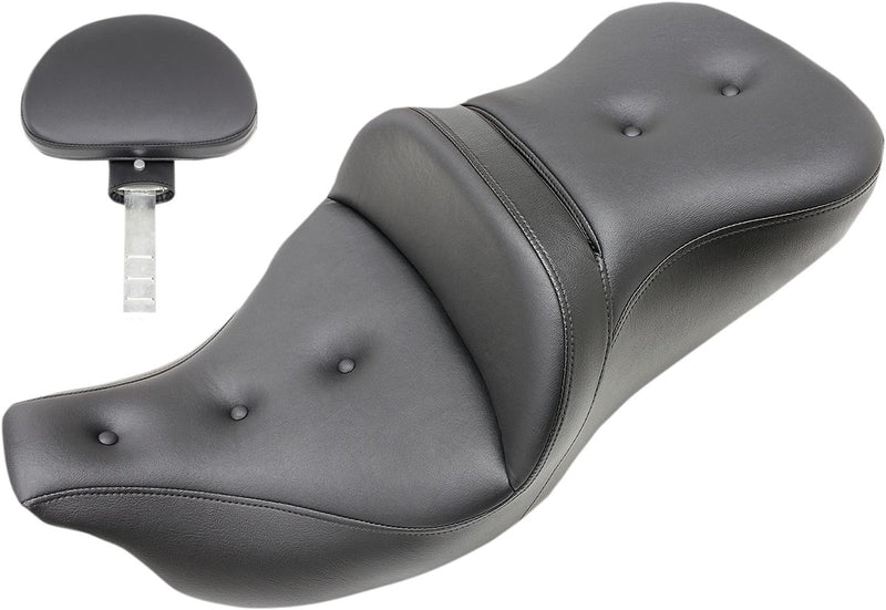 Pillow-Top Road Sofa Seat Black For Harley Davidson FLHR 1584 2008