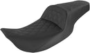 Slim Lattice Stitched Seat Black For Harley Davidson FLHR 1340 1997-1998
