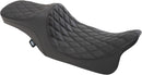 Predator 3 2-Up Seat Double Diamond Black For Harley Davidson FLHR 1340 1997-1998