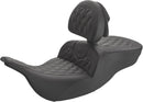 Road Sofa Lattice Stitched Seat With Driver Backrest Black