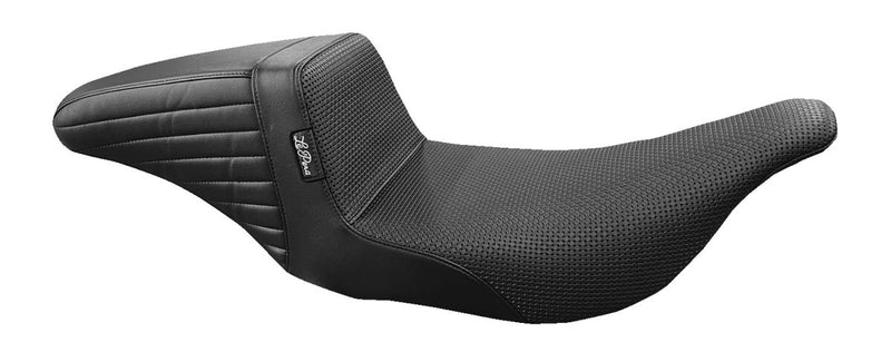 Kickflip 2-Up Basketweave Seat Black For Harley Davidson FLHT 1340 1997-1998