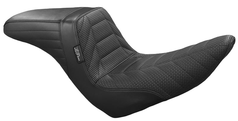 Kickflip 2-Up Basketweave Seat Black For Harley Davidson FLSB 1750 ABS 2018-2021