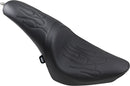 Predator Seat Flame Stitched Black For Harley Davidson FLST 1450 2006