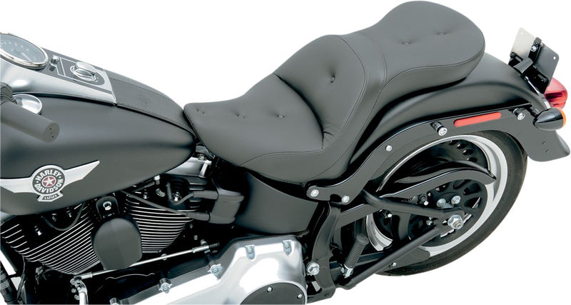 Explorer Road Sofa Seat Black For Harley Davidson FLSTF 1584 2007-2010