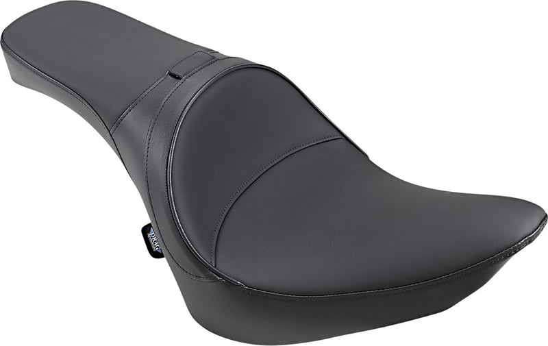 One-Piece Solo-Style Leather Seat Plain Black