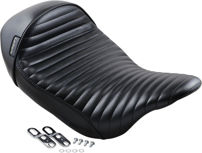 Stubs Cafe Solo Seat Pleated Black For Harley Davidson FLHR 1584 2008