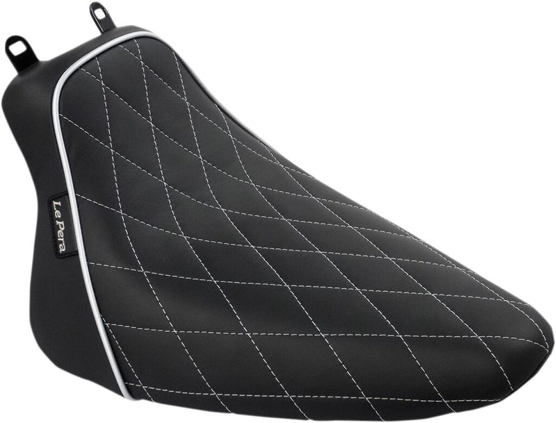 Bare Bones Solo Seat Black With White Diamond Stitch