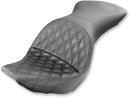 Explorer Lattice Stitch Seat Black For Harley Davidson FLSTF 1584 2007-2010