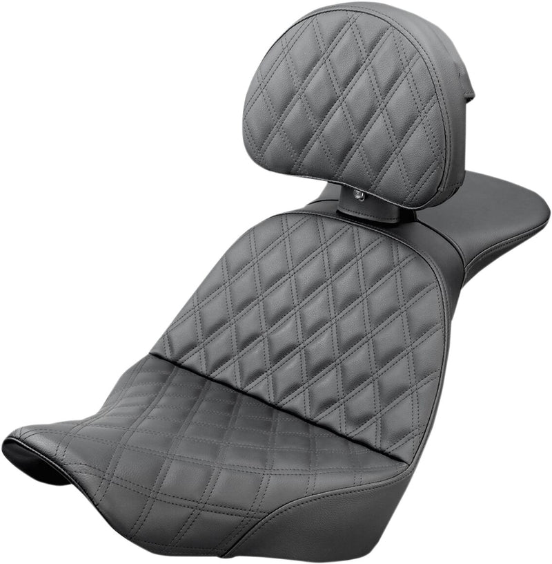 Explorer Lattice Stitch Seat Black For Harley Davidson FXLRST 1923 ABS 2022-2023