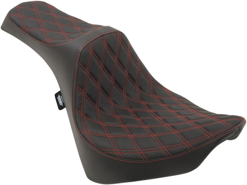Predator 3 Seat Double Diamond Black / Red For Harley Davidson FLDE 1750 ABS 2018-2020