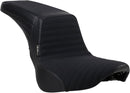 Kickflip 2-Up Pleated With Gripp Tape Seat Black For Harley Davidson FLSL 1750 ABS 2021