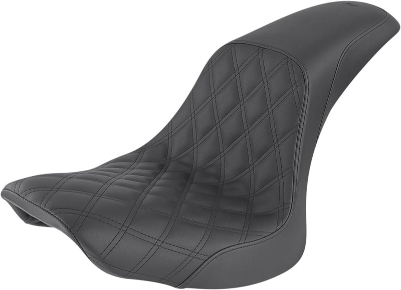 Profiler Lattice Stitch Seat Black For Harley Davidson FLSTC 1450 2006