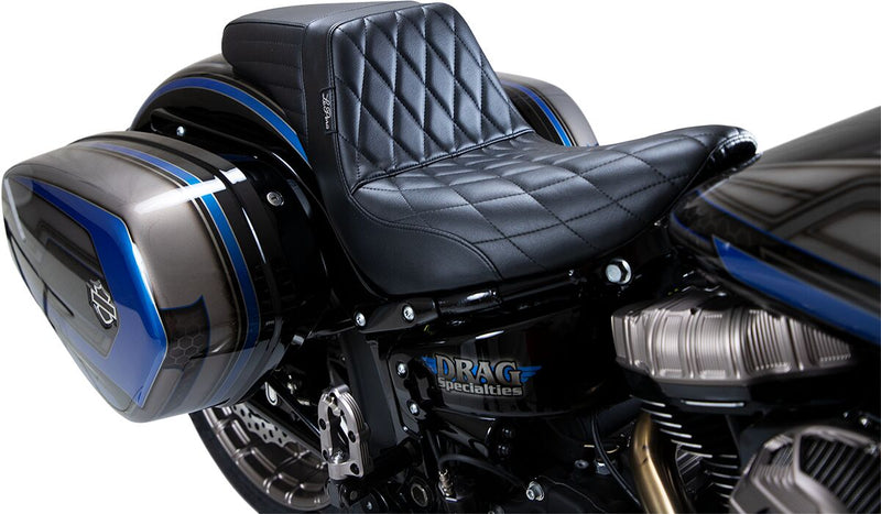 Kickflip 2-Up Diamond Seat Black For Harley Davidson FXST 1750 ABS 2020-2023