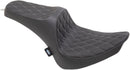 Predator 3 Seat Double Diamond Black / Silver For Harley Davidson FLST 1450 2006