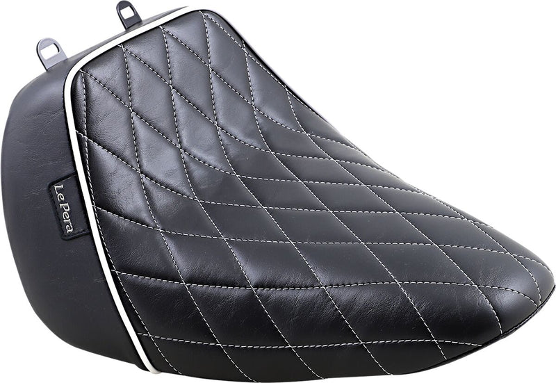 Bare Bones Solo White Diamond Stitch Seat Black