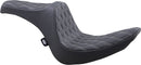 Predator 3 Seat Double Diamond Black / Silver For Harley Davidson