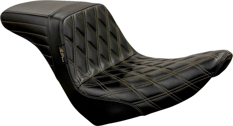 Kickflip 2-Up Double Diamond Chestnut Stitching Seat Black