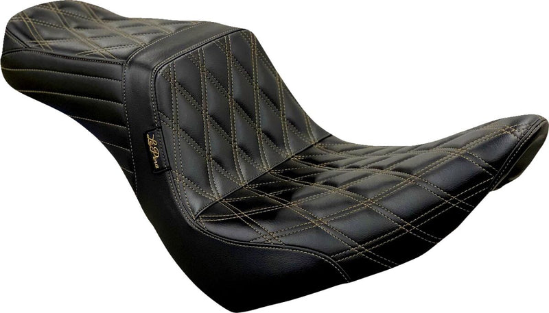 Tailwhip 2-Up Double Diamond Chestnut Stitching Seat Black