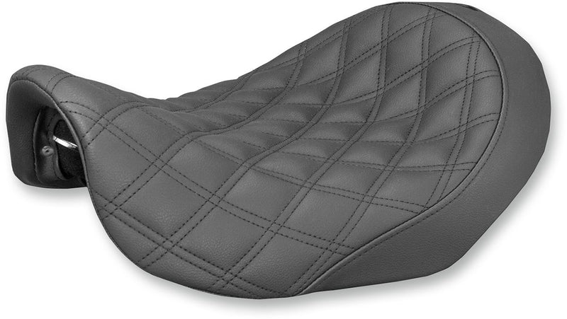 Renegade Lattice Stitch Solo Seat Black For Harley Davidson FLD 1690 2012-2013