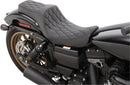 Predator 3 Seat Double Diamond Black For Harley Davidson FLD 1690 2012-2013