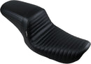 Kickflip 2-Up Pleated Seat Black For Harley Davidson FXD 1340 1996-1998