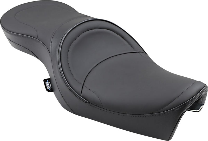 Low-Profile Touring Seat Mild Stitched Black For Harley Davidson XL 1200 C 2004-2016