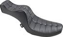 Mini King And Queen Seat Scorpion Stitched Black