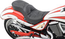 EZ Glide 2 Backrest Compatible Low-Profile Leather Touring Seat Pillow Black For Victory Vegas 100 2006-2008