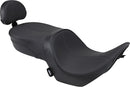 Low-Profile Touring Seat With Passenger Backrest Mild Stitched Black