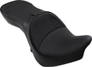 Low Profile Double Bucket 2-Up Mild Stitched Seat With Dual Backrest Black For Honda VT 1300 - 10-16