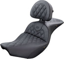 Road Sofa Lattice Stitch Heated Seat Black For Indian Super Chief 116 ABS 2021-2022