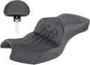Road Sofa Lattice Stitch Heated Seat Black For Indian Pursuit 108 ABS 2023