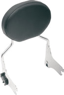 Leather Oval Sissy Bar Pad Smooth Black