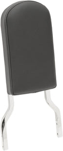 Leather Tall Sissy Bar Pad Smooth Black