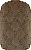 Road Sofa Gravestone Sissy Bar Pad Brown - 28cm H x 16.5cm W