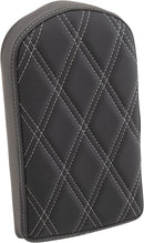Sissy Bar Pad Double Diamond Black / Silver - 10 Inch