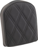 Sissy Bar Pad Double Diamond Black - 7 Inch
