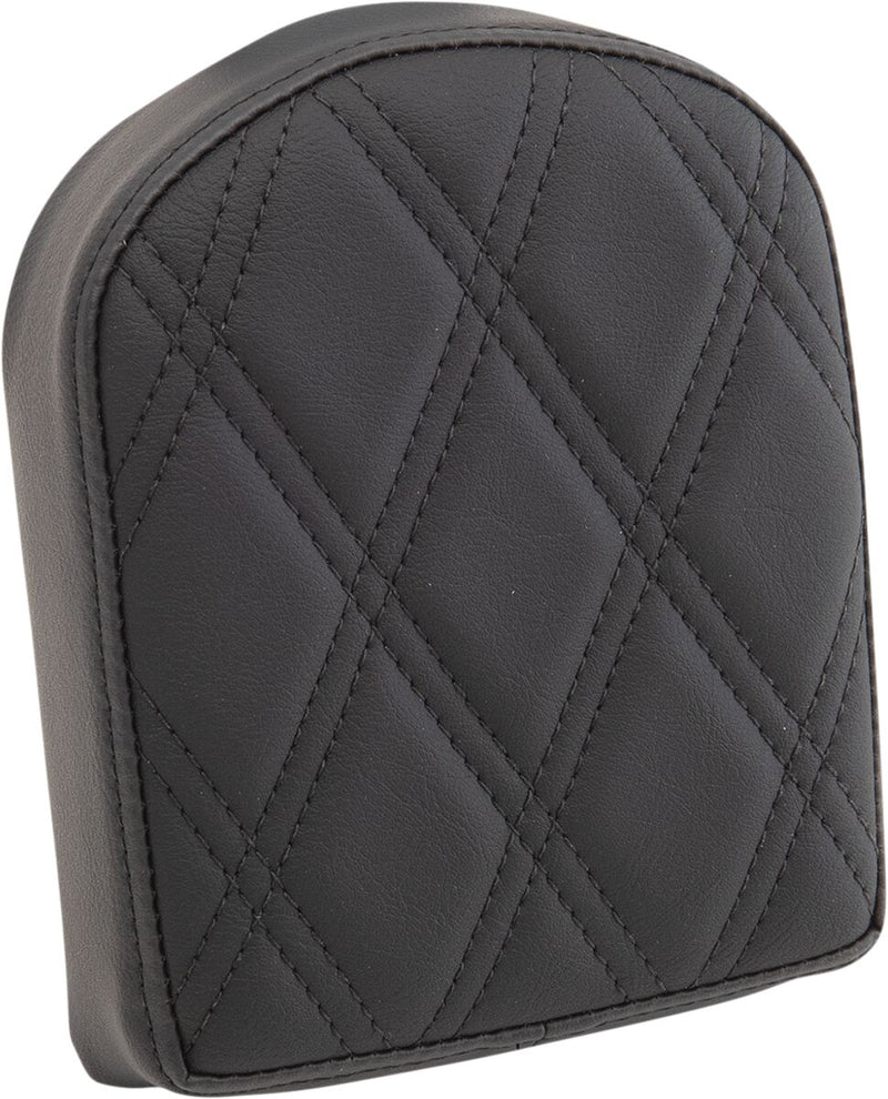 Sissy Bar Pad Double Diamond Black - 7 Inch