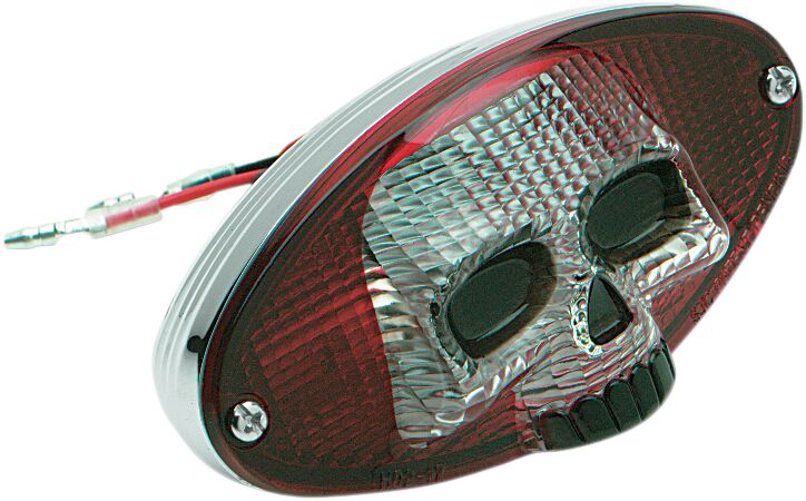 Red And Clear Skull Taillight