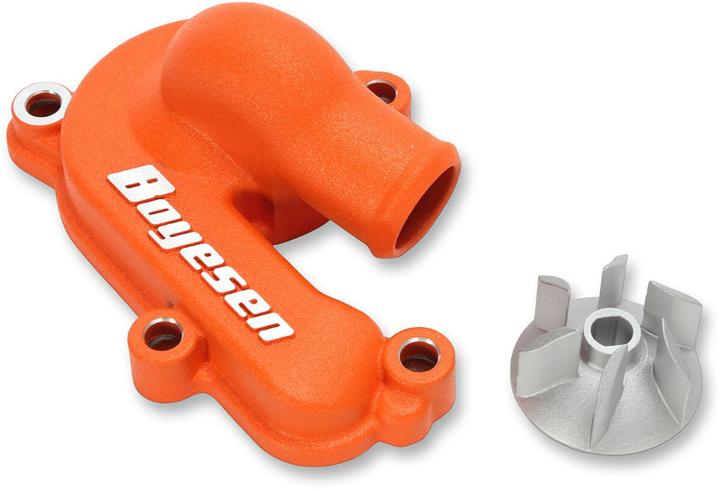 Supercooler Water Pump Cover & Impeller Kit Aluminium Orange