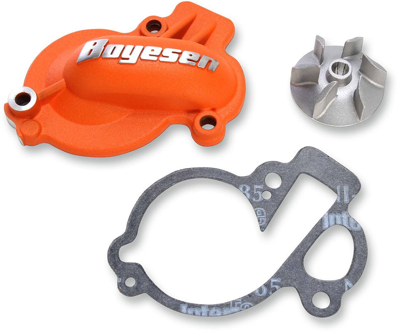 Supercooler Water Pump Cover & Impeller Kit Aluminum Orange For Husqvarna FC 450 2020