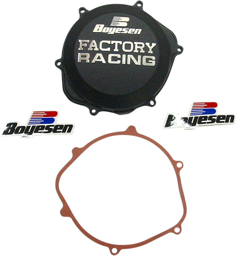 Factory Racing Aluminum Black Clutch Cover For Honda CRF 450 R 2002-2008