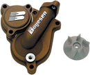 Supercooler Water Pump Cover & Impeller Kit Aluminum Magnesium For Kawasaki KX 250 F 2004-2005
