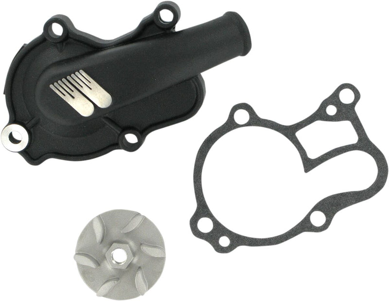 Supercooler Water Pump Cover & Impeller Kit Aluminium Black For Yamaha YZ 250 2019-2021