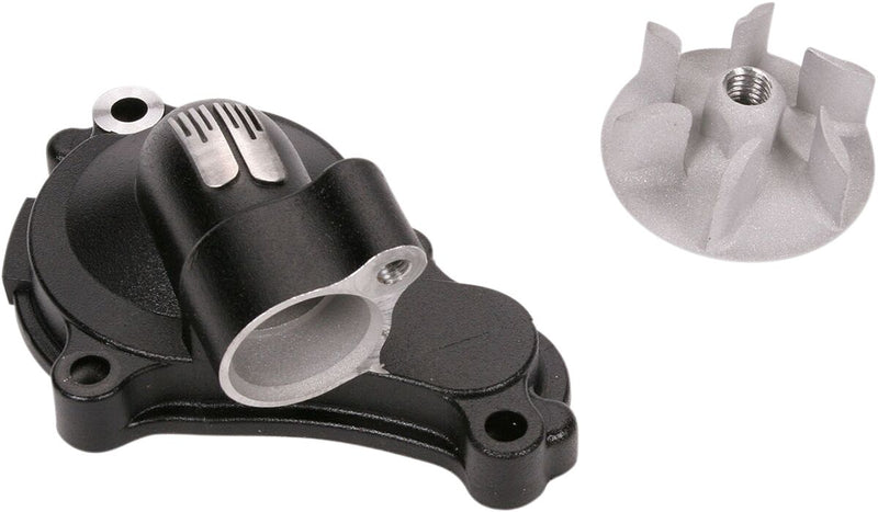 Supercooler Water Pump Cover & Impeller Kit Aluminium Black For Yamaha WR 426 F 2001-2002