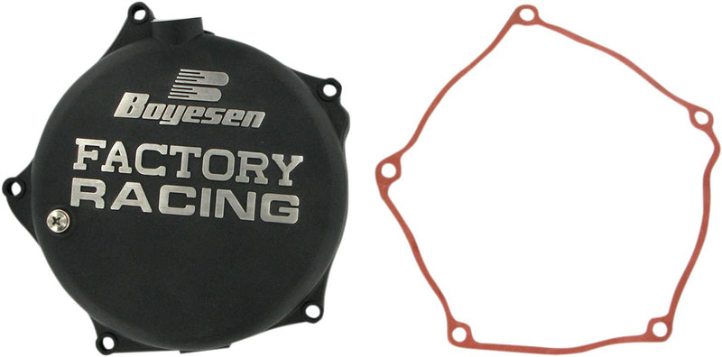 Factory Racing Aluminum Clutch Cover Black For Kawasaki KX 250 F 2004-2005