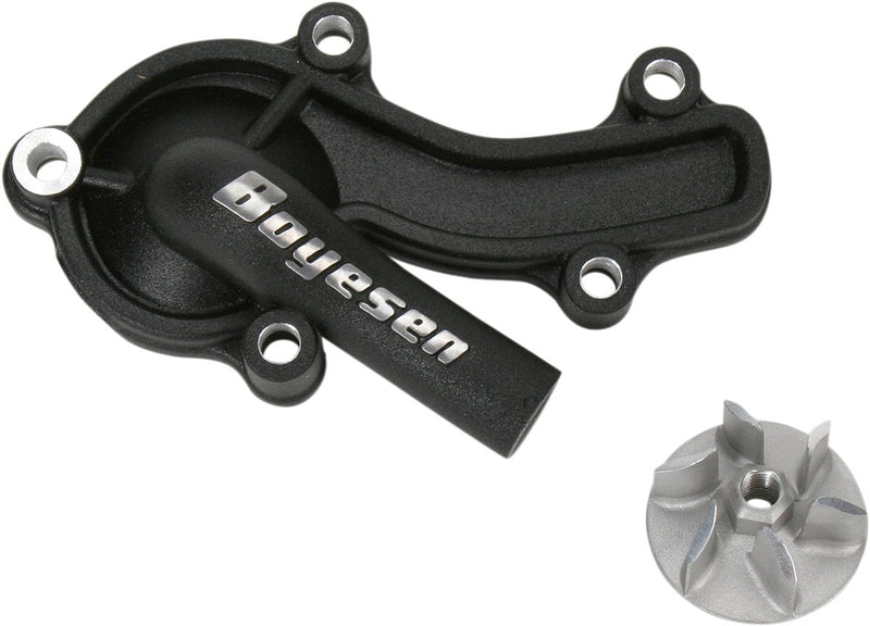 Supercooler Water Pump Cover & Impeller Kit Aluminium Black For Honda CRF 150 R 2021-2023